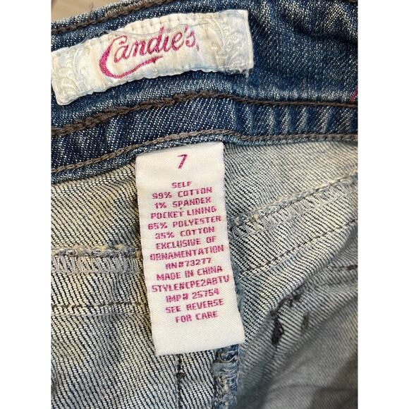 y2k grunge streetwear rodeo western cowgirl country Candies bootcut  jeans sz 7 - Picture 8 of 12